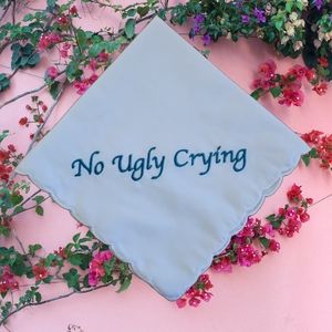 "No Ugly Crying" Bridal Party Handkerchiefs Set of 8